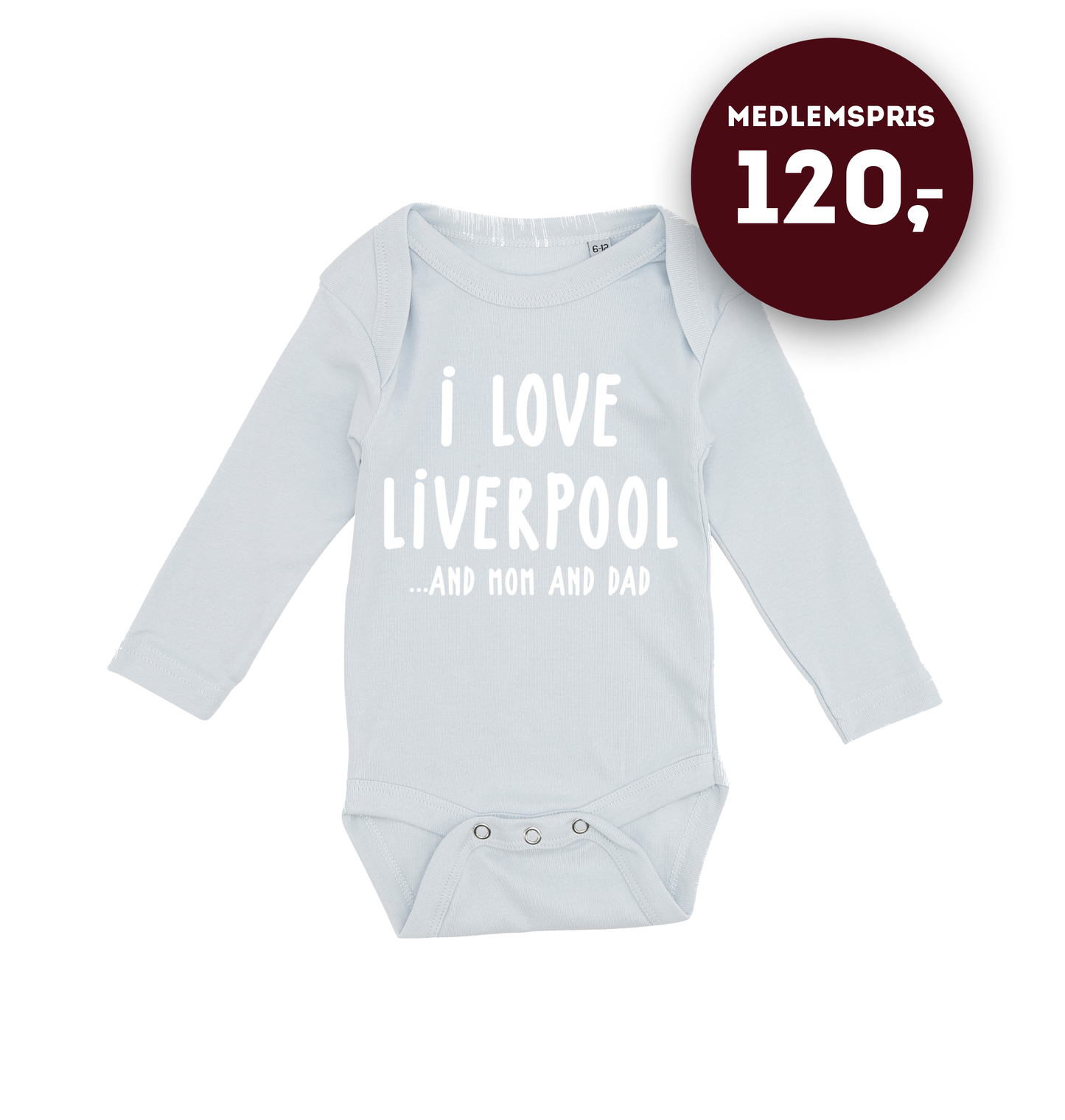 I love liverpool - baby bodystocking langærmet