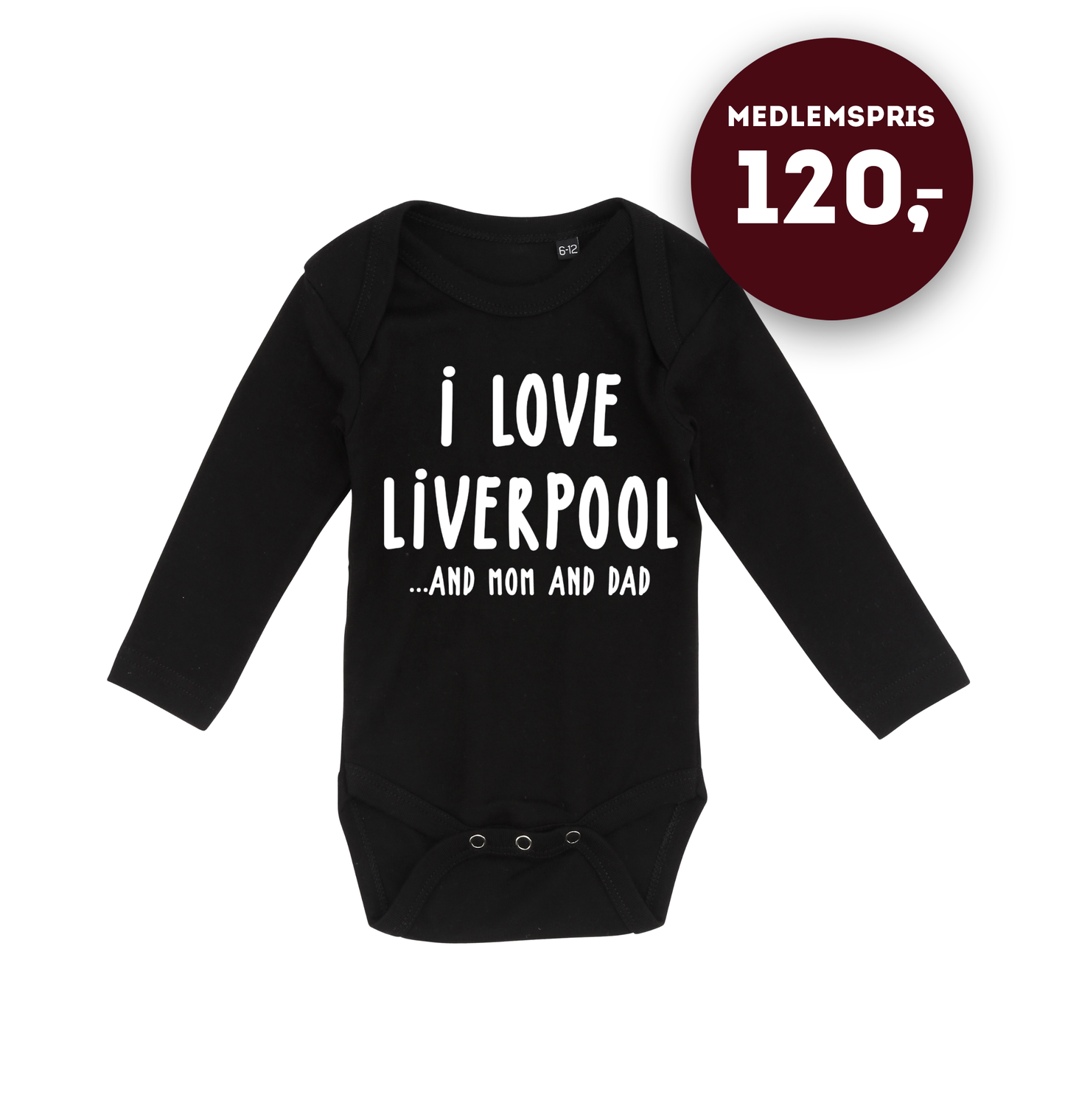 I love liverpool - baby bodystocking langærmet