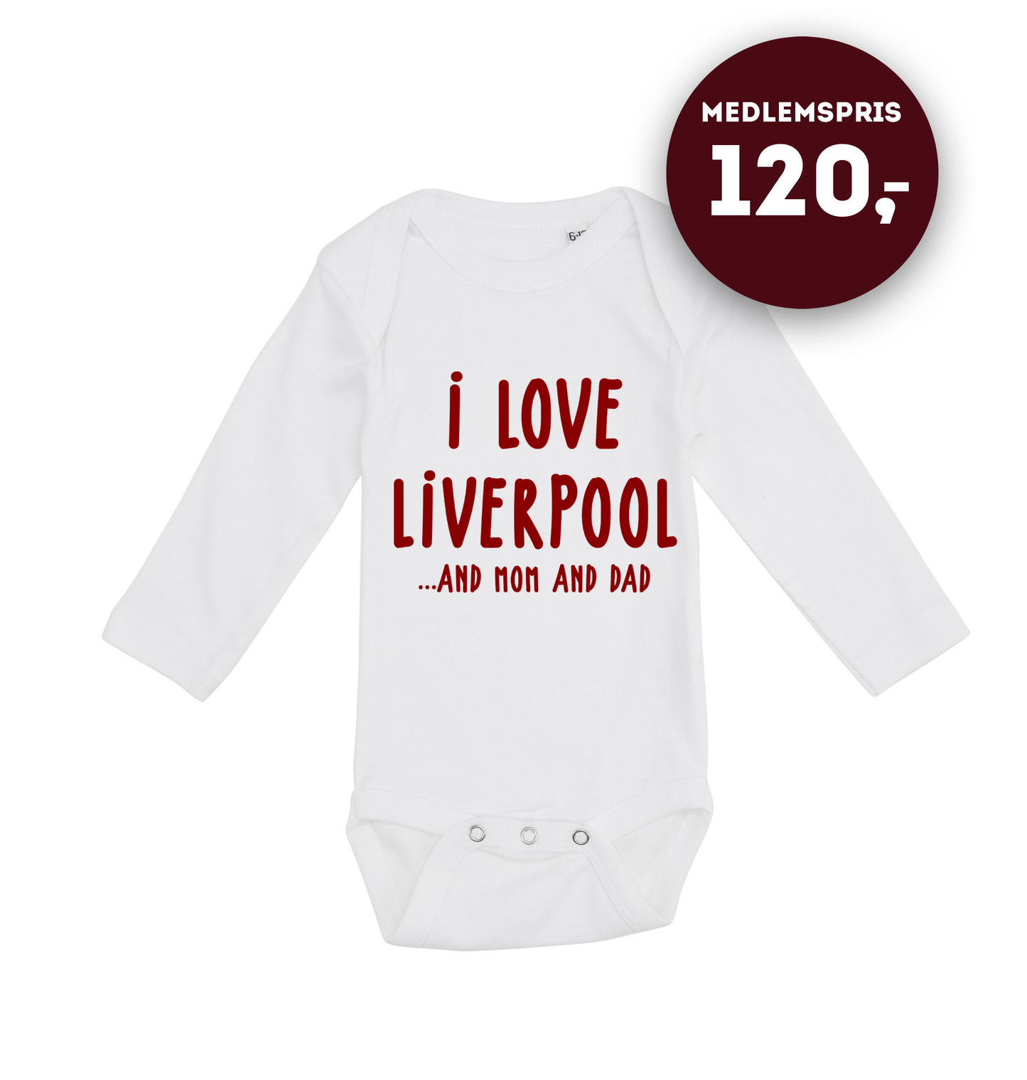 I love liverpool - baby bodystocking langærmet