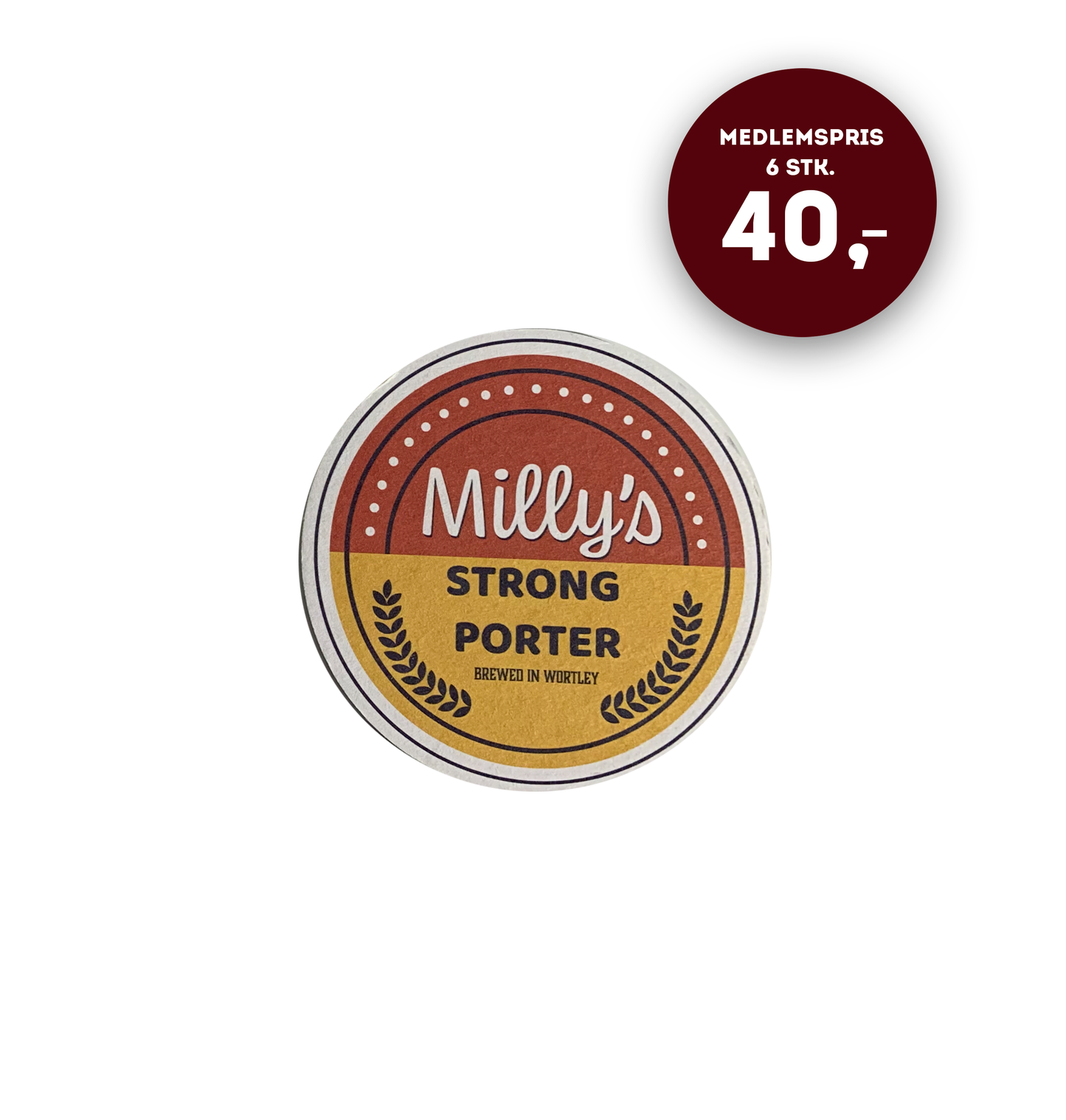 Milly's Strong Porter (6-pak) - Ølbrikker