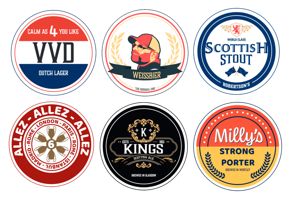 Redmen Beer Brands (6-pak) - Ølbrikker
