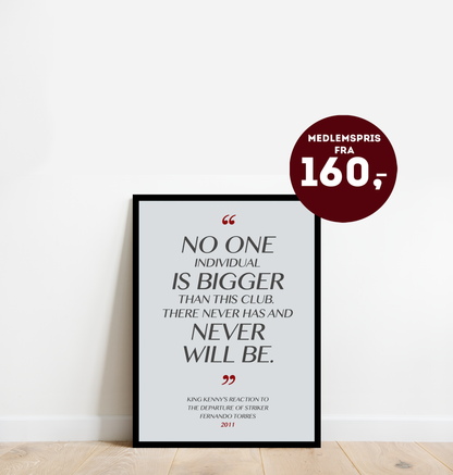 "No one is bigger" - Plakat